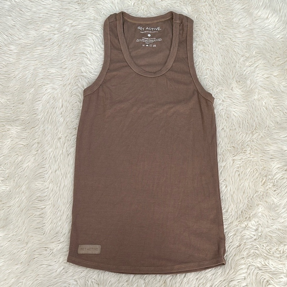 Set active ribbed Sleeveless Tank Top